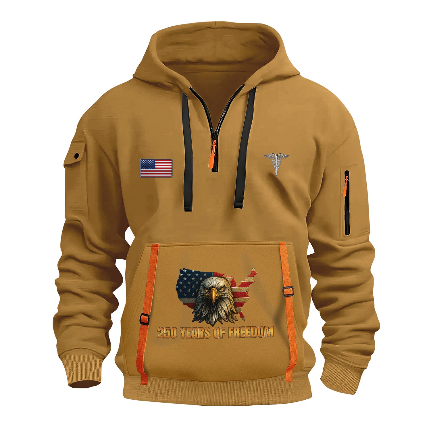 Personalized US Navy Quarter Zip Hoodie KRQZ09