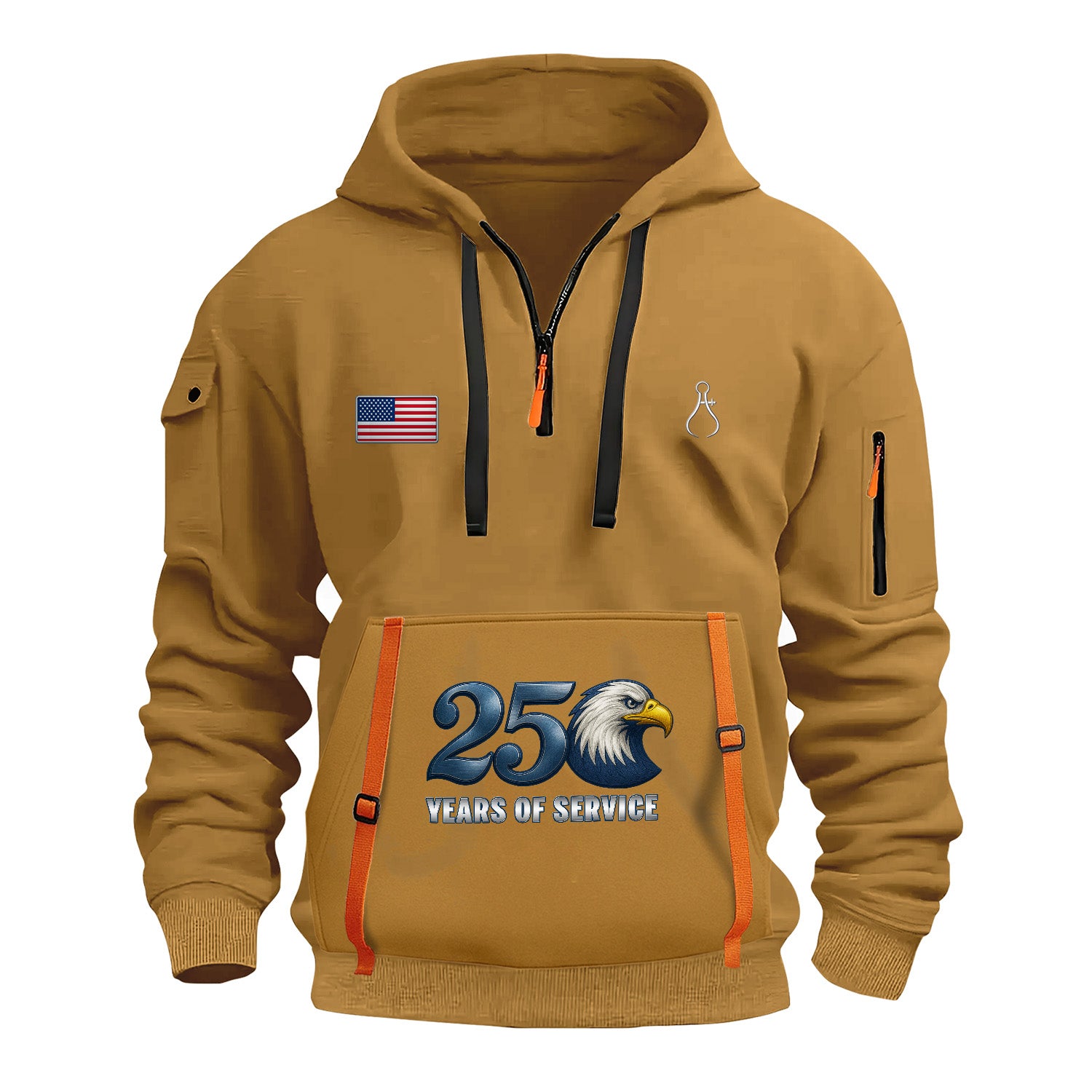 Personalized US Navy Quarter Zip Hoodie KRQZ08