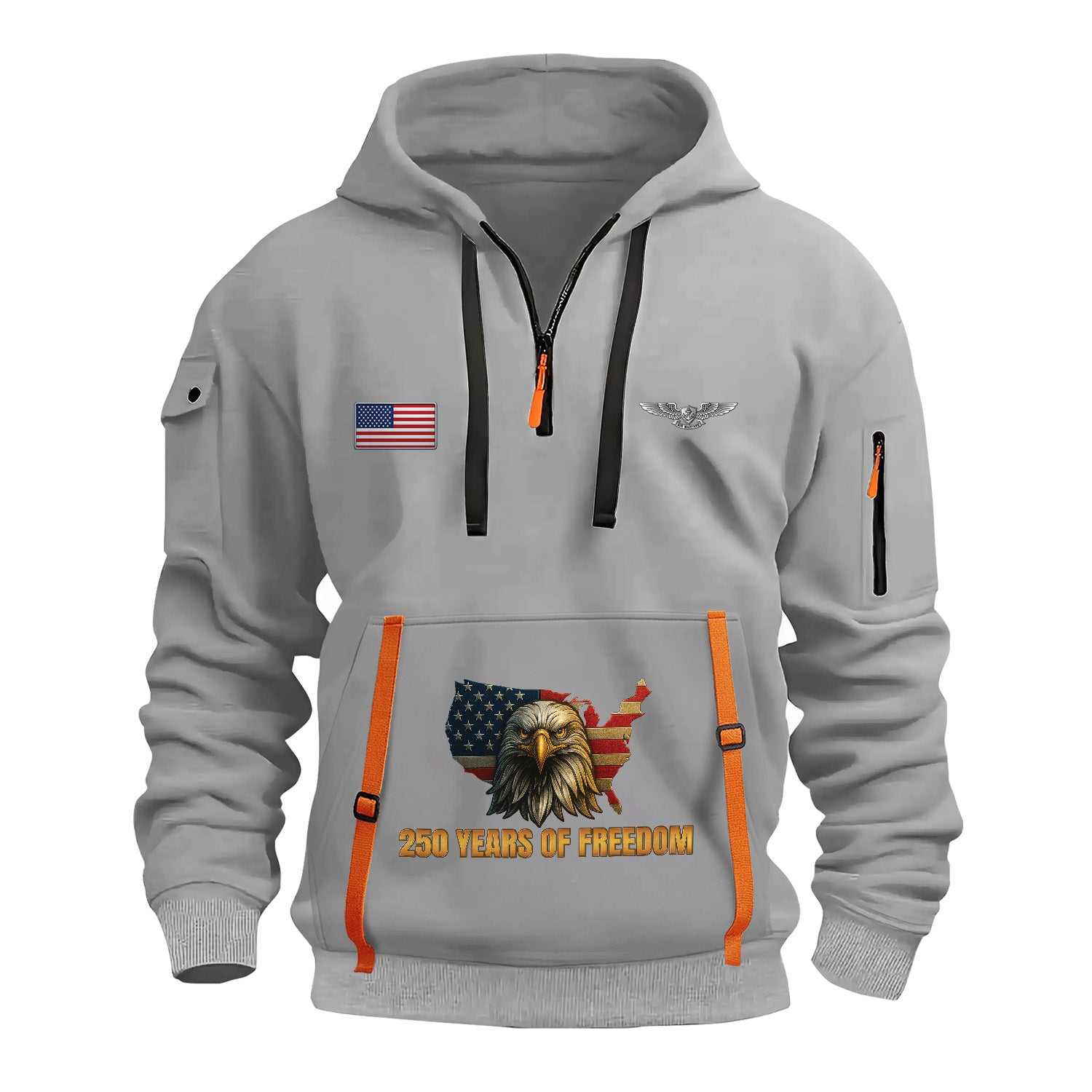Personalized US Navy Quarter Zip Hoodie KRQZ09