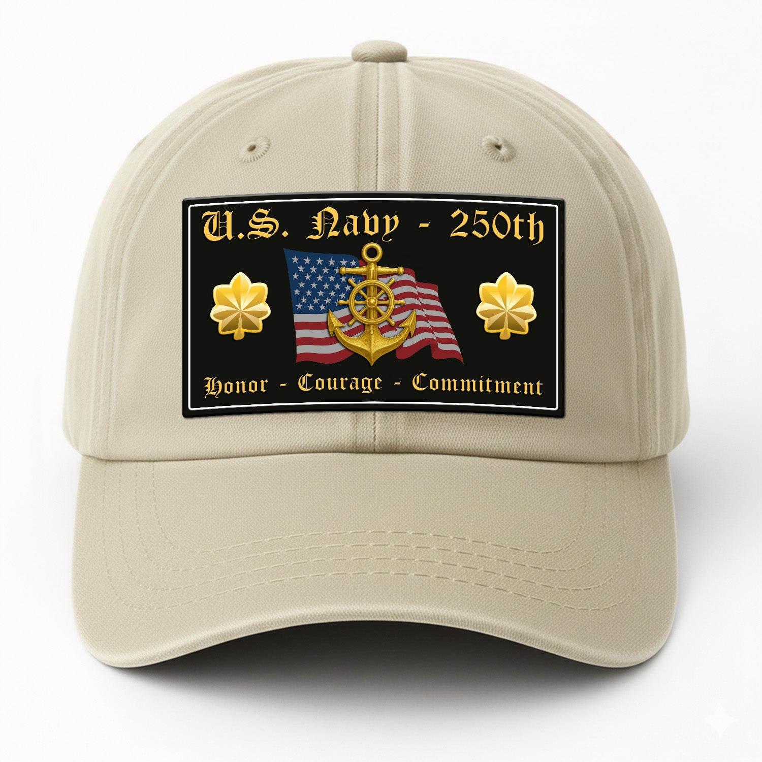 Custom Ranks & Text Premium Washed Denim Cap DC018