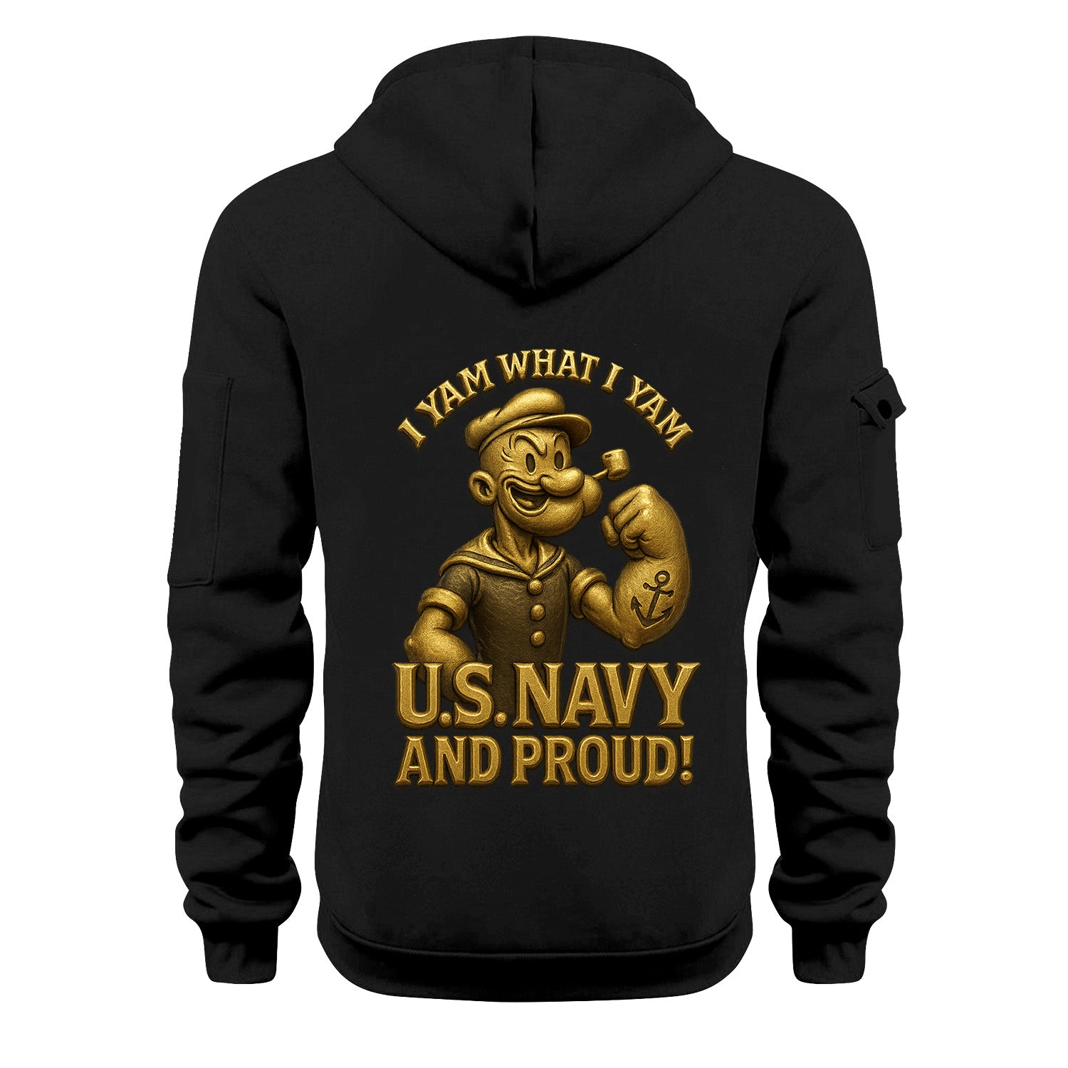 Personalized US Navy Quarter Zip Hoodie KRQZ05