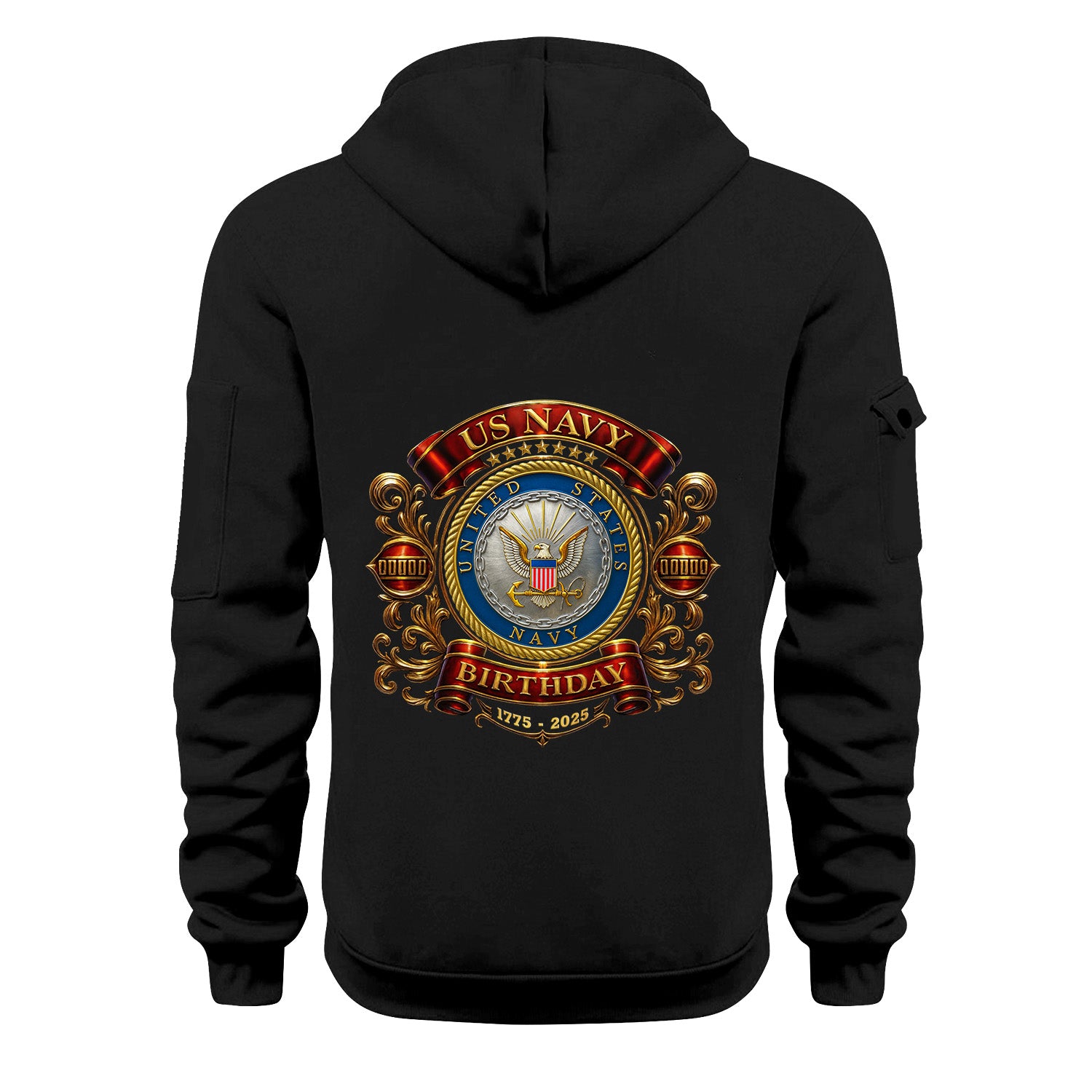 Personalized US Navy Quarter Zip Hoodie KRQZ08