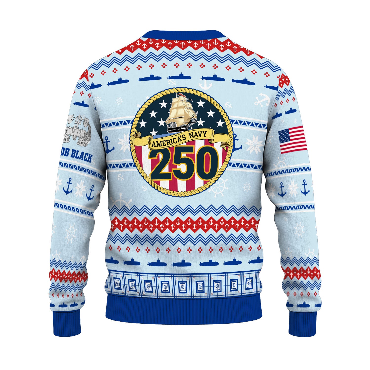 Personalized US Navy Christmas Ugly Sweater UST007