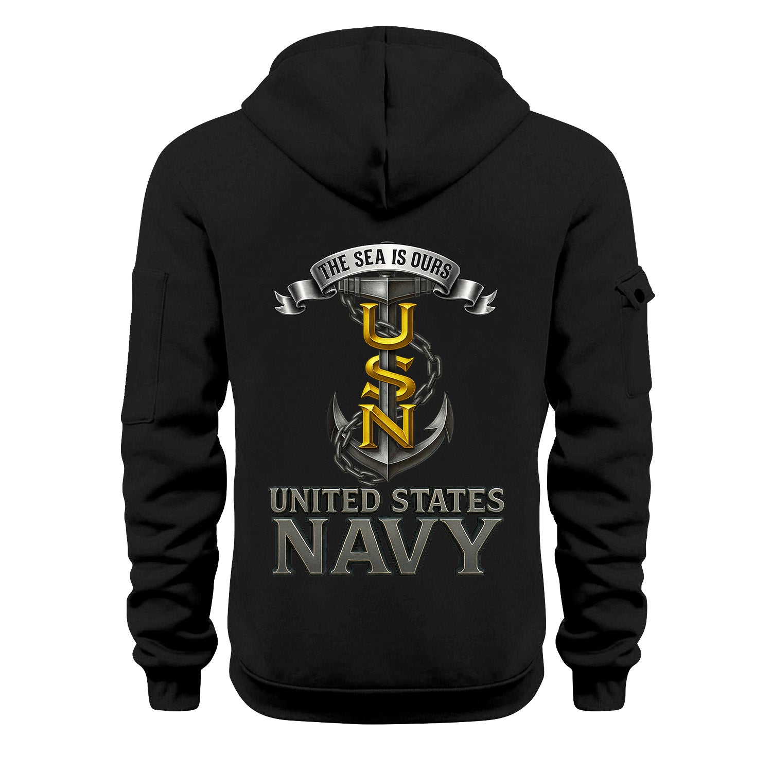 Personalized US Navy Quarter Zip Hoodie KRQZ03
