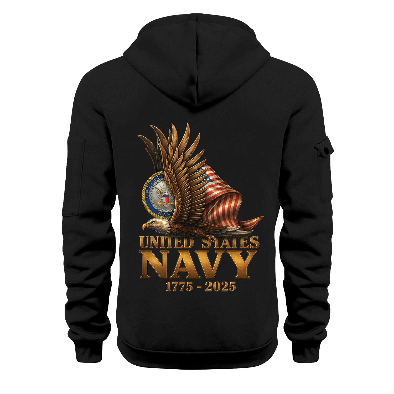 Personalized US Navy Quarter Zip Hoodie KRQZ09