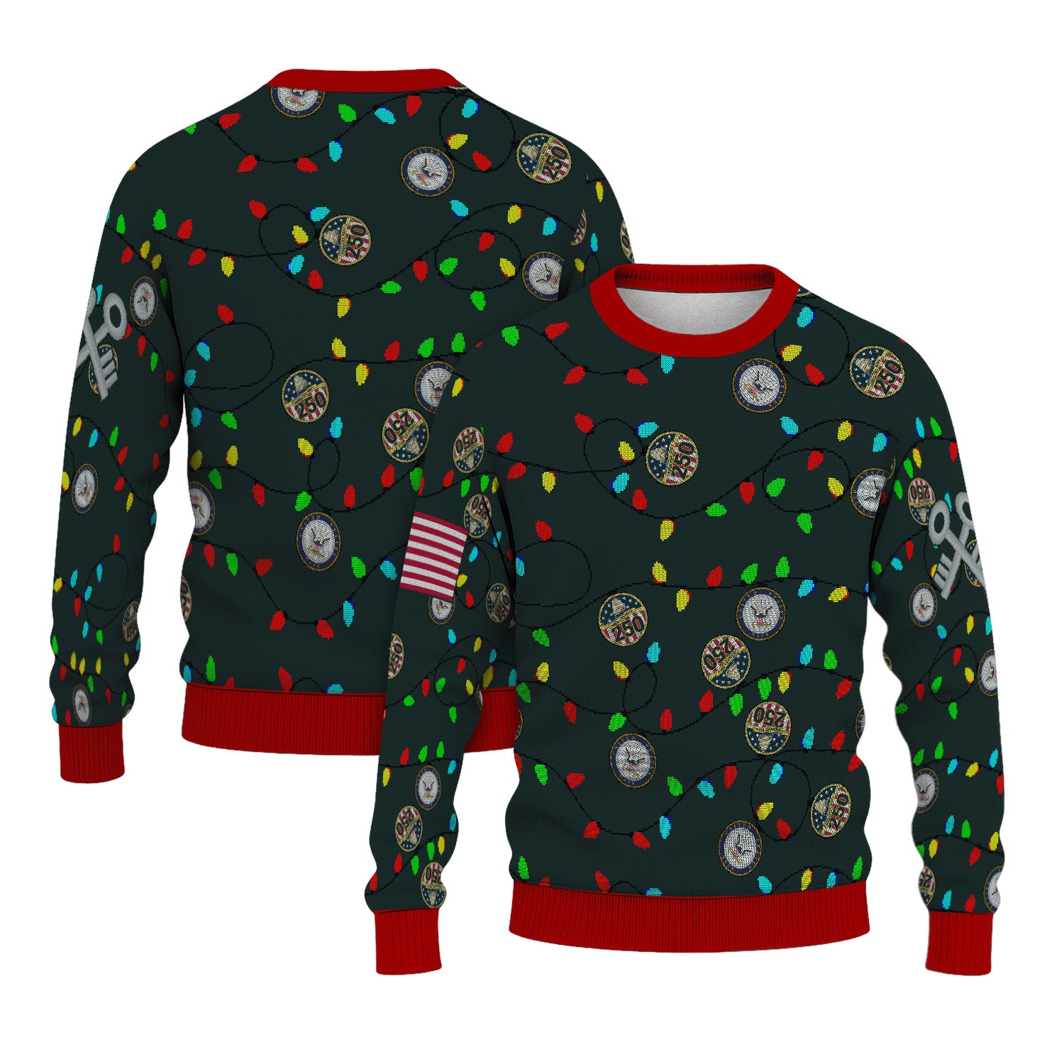 Personalized US Navy Christmas Ugly Sweater UST012