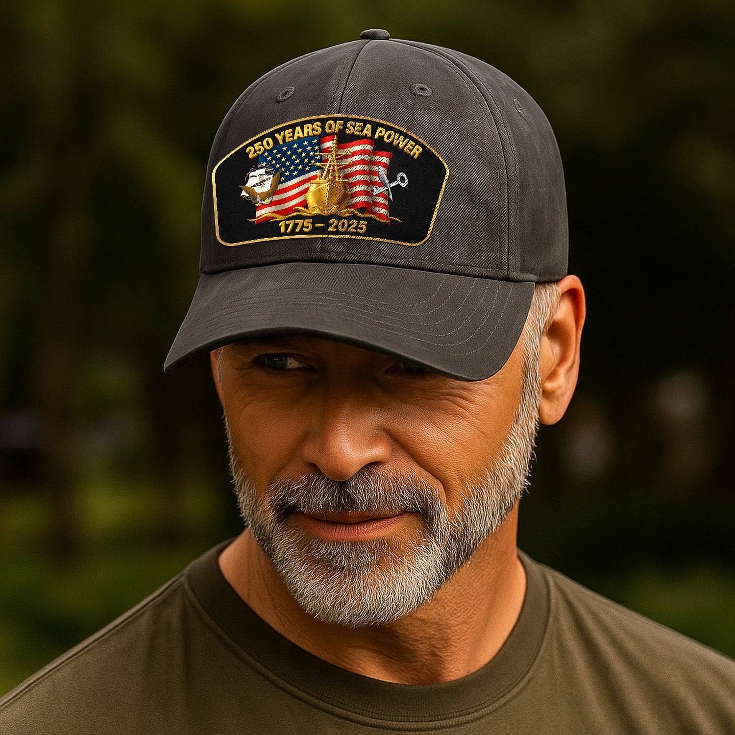 Custom Ranks & Text Premium Washed Denim Cap DC023