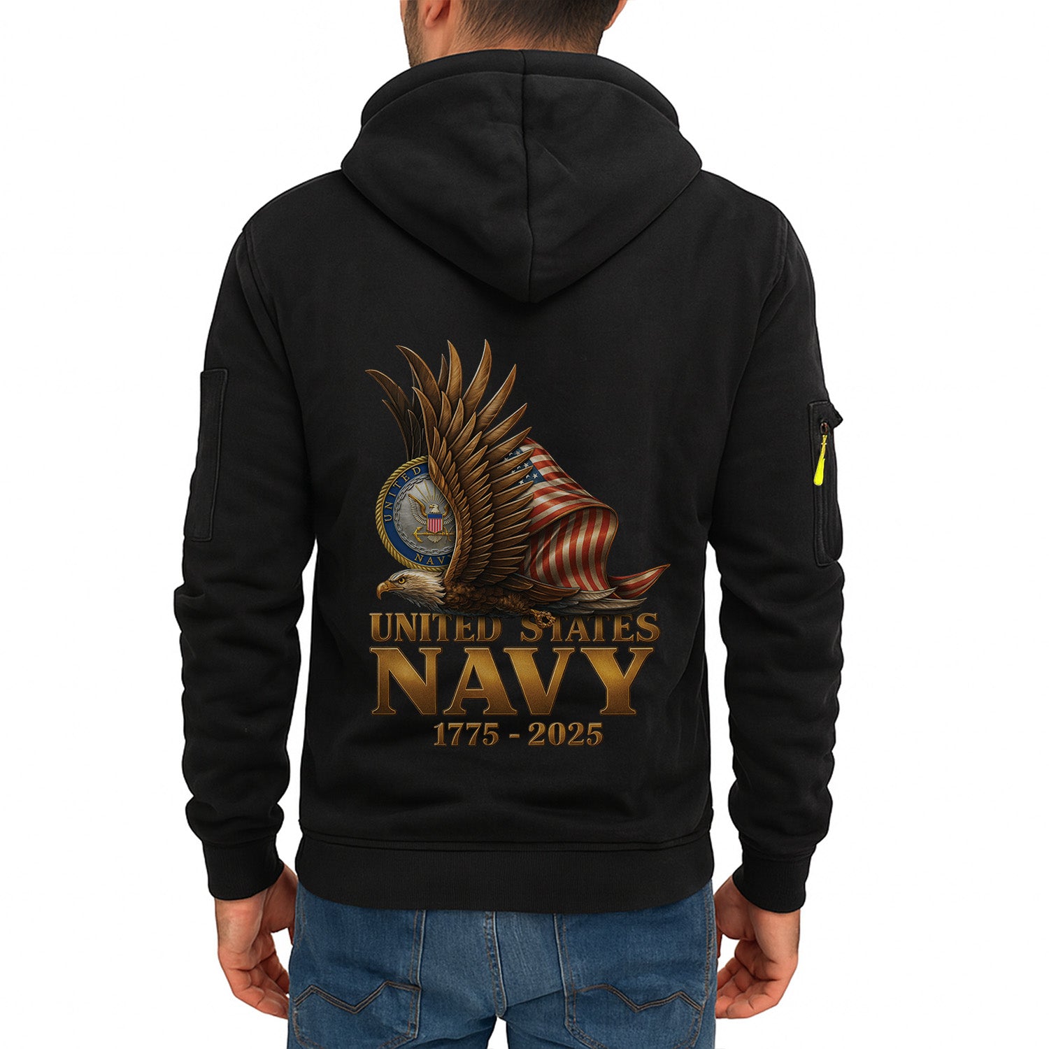 Personalized US Navy Quarter Zip Hoodie KRQZ09
