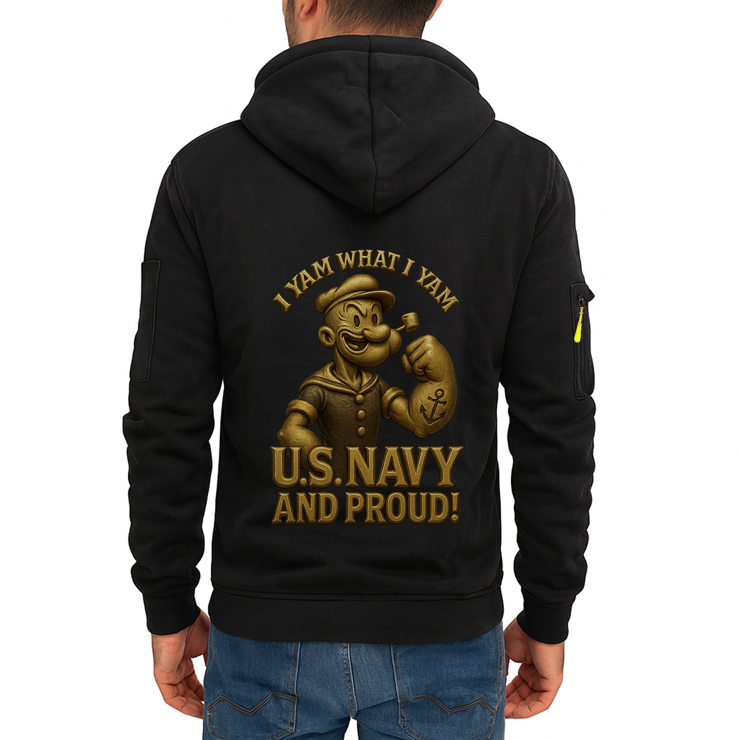 Personalized US Navy Quarter Zip Hoodie KRQZ05