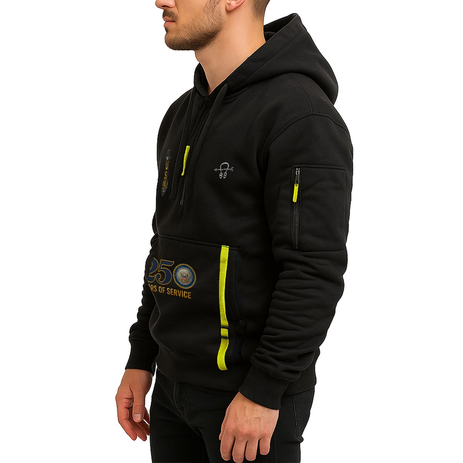 Personalized US Navy Quarter Zip Hoodie KRQZ03