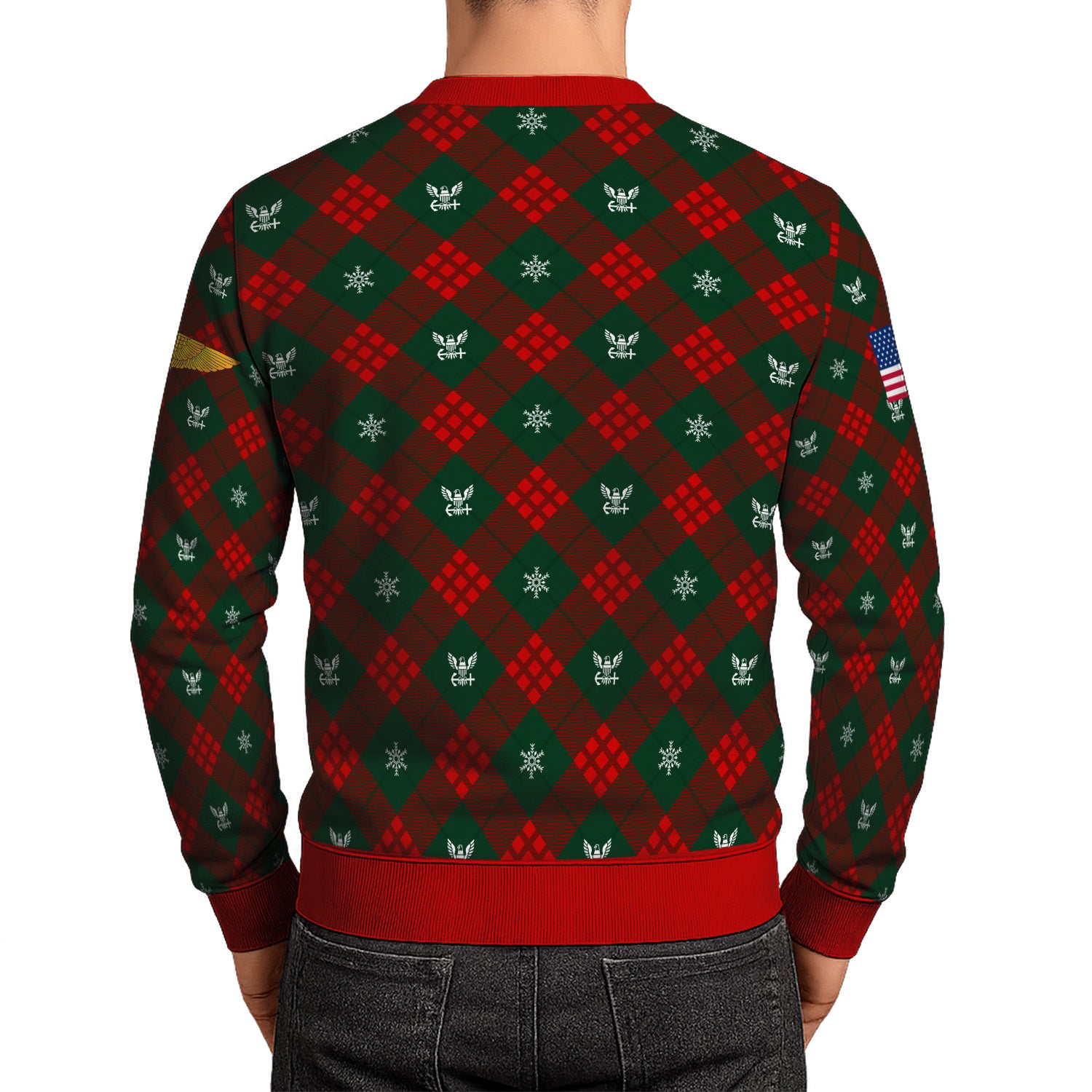 Personalized US Navy Christmas Ugly Sweater UST023