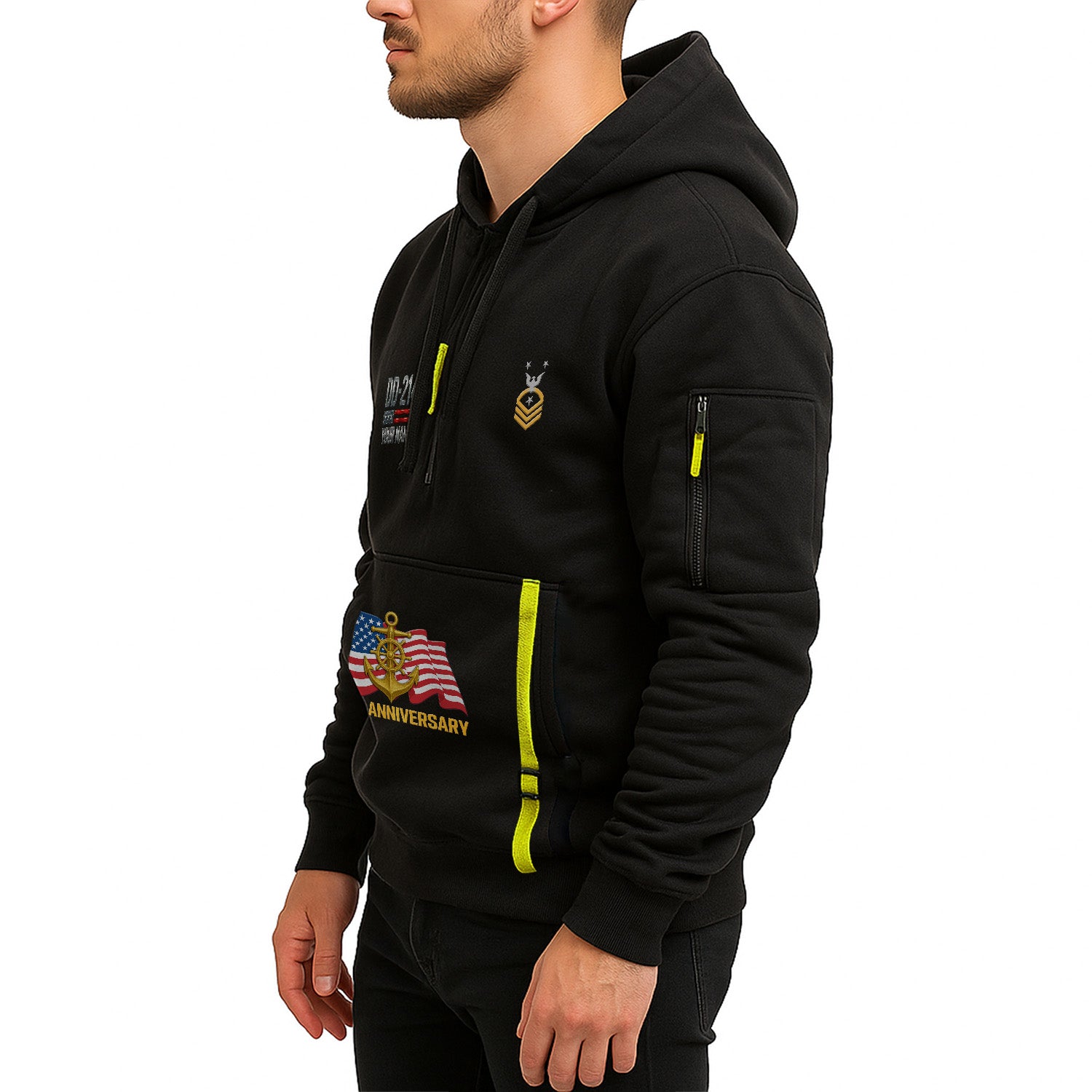 Personalized US Navy Quarter Zip Hoodie KRQZ05