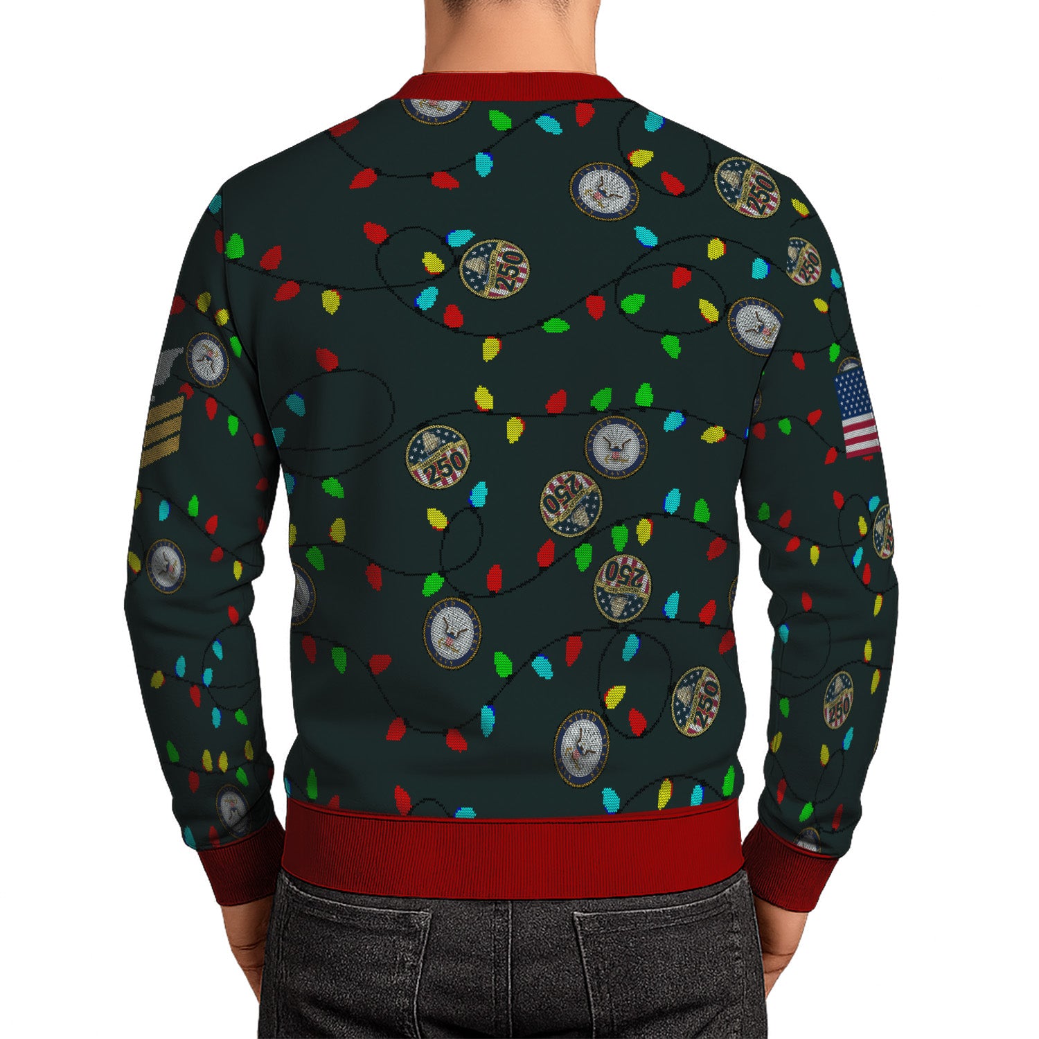 Personalized US Navy Christmas Ugly Sweater UST012