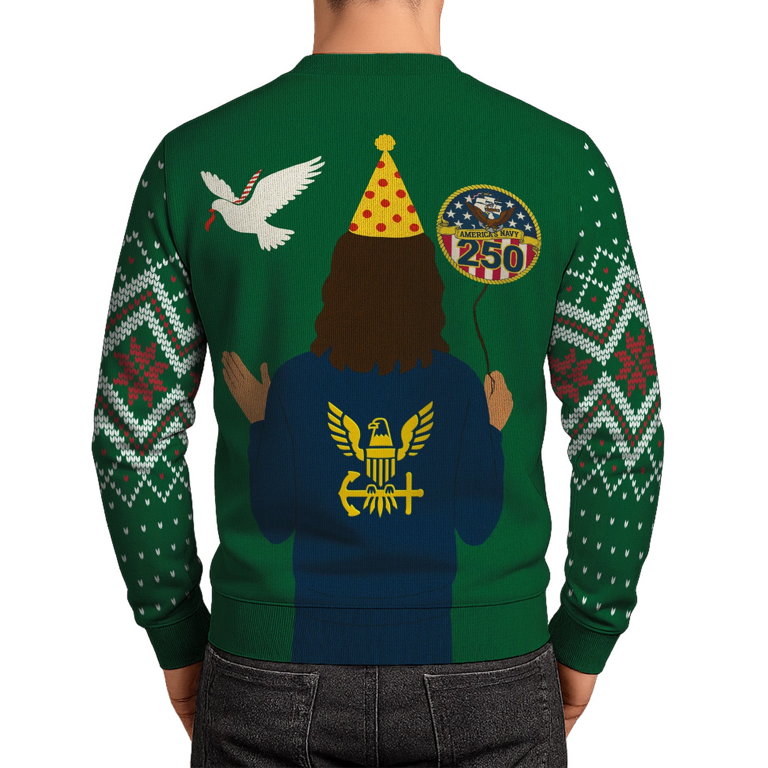 US Navy 1775 - 2025 Christmas Ugly Sweater