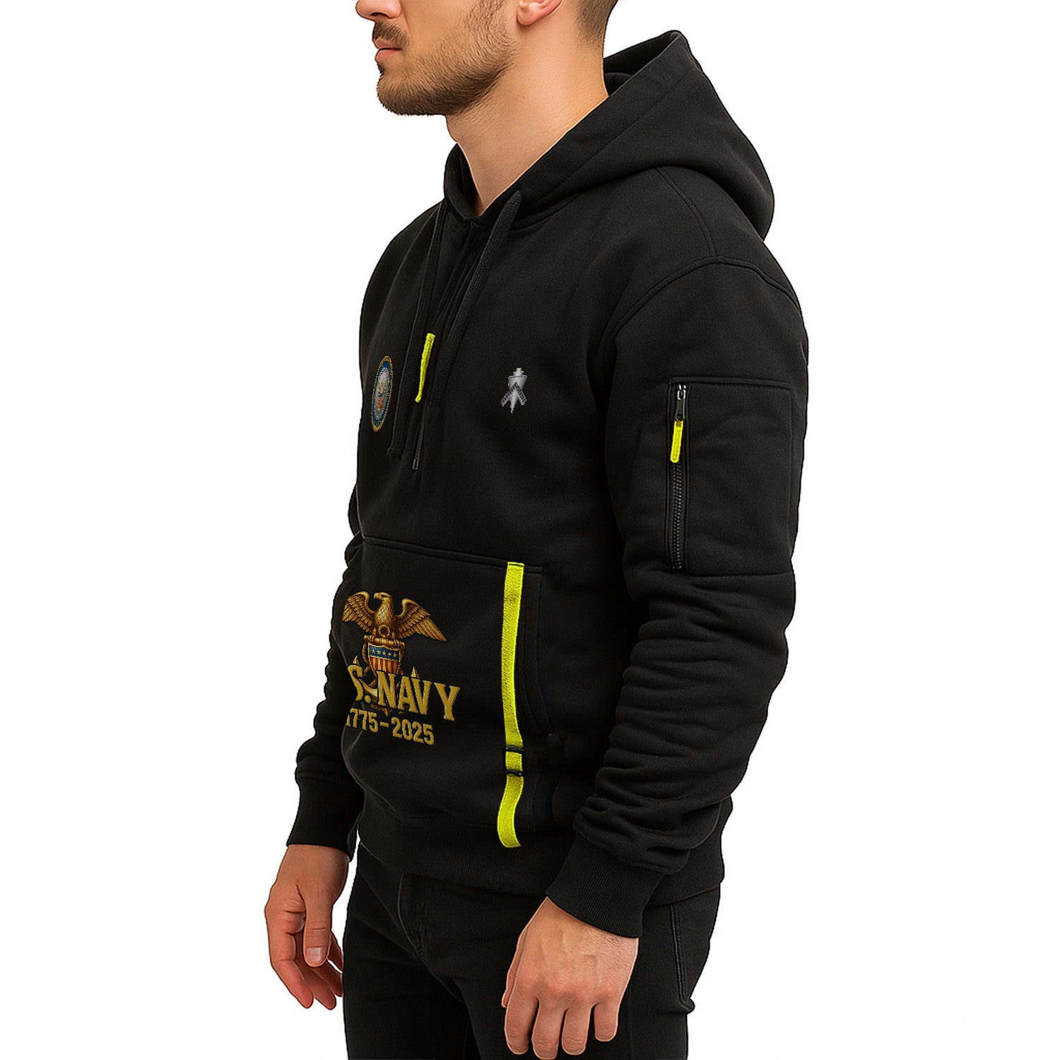Personalized US Navy Quarter Zip Hoodie KRQZ04