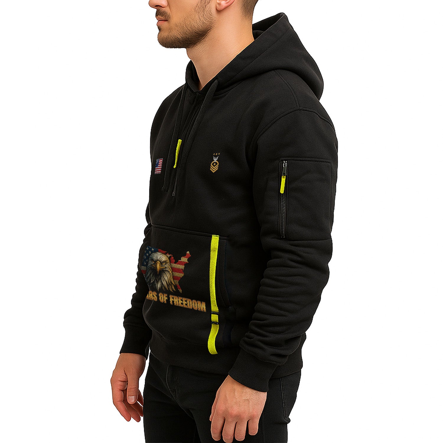 Personalized US Navy Quarter Zip Hoodie KRQZ09