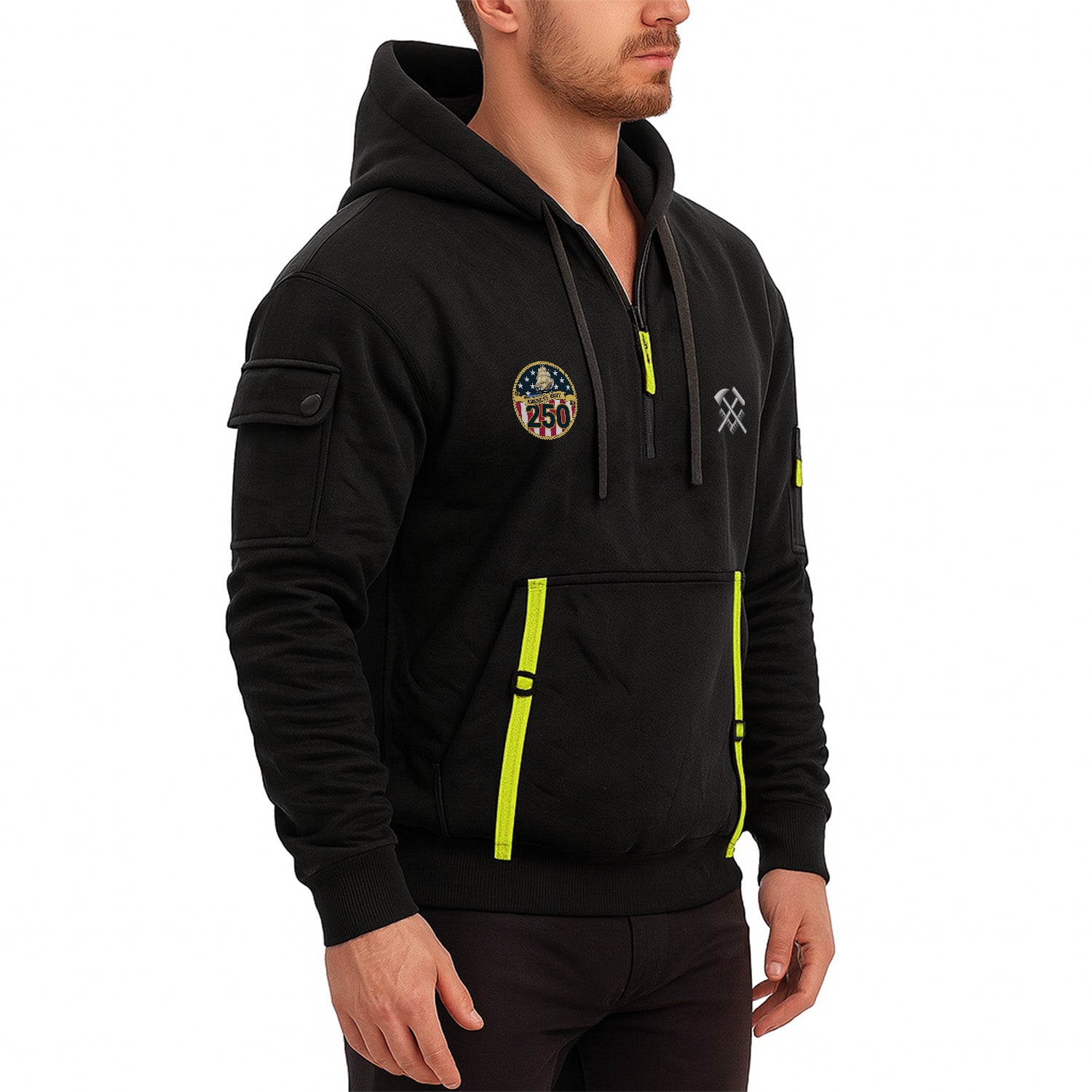 Personalized US Navy Quarter Zip Hoodie KRQZ01