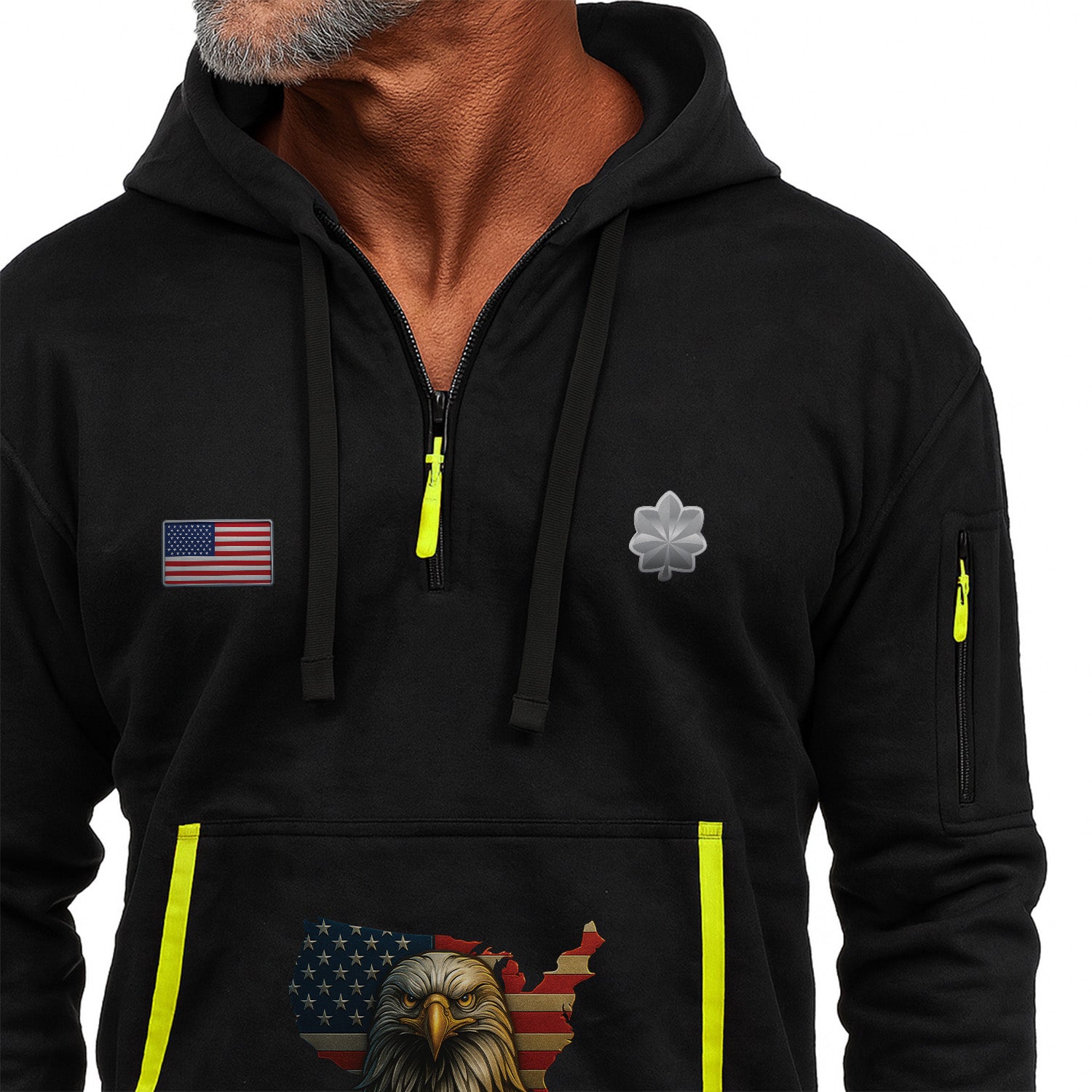 Personalized US Navy Quarter Zip Hoodie KRQZ09