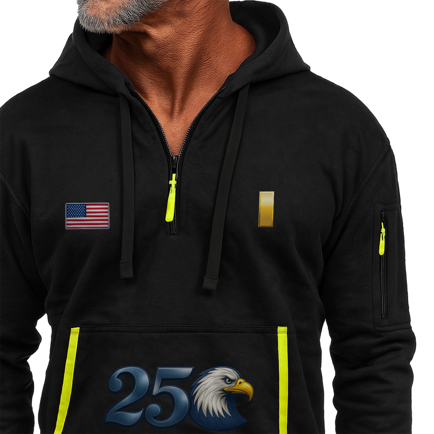 Personalized US Navy Quarter Zip Hoodie KRQZ08