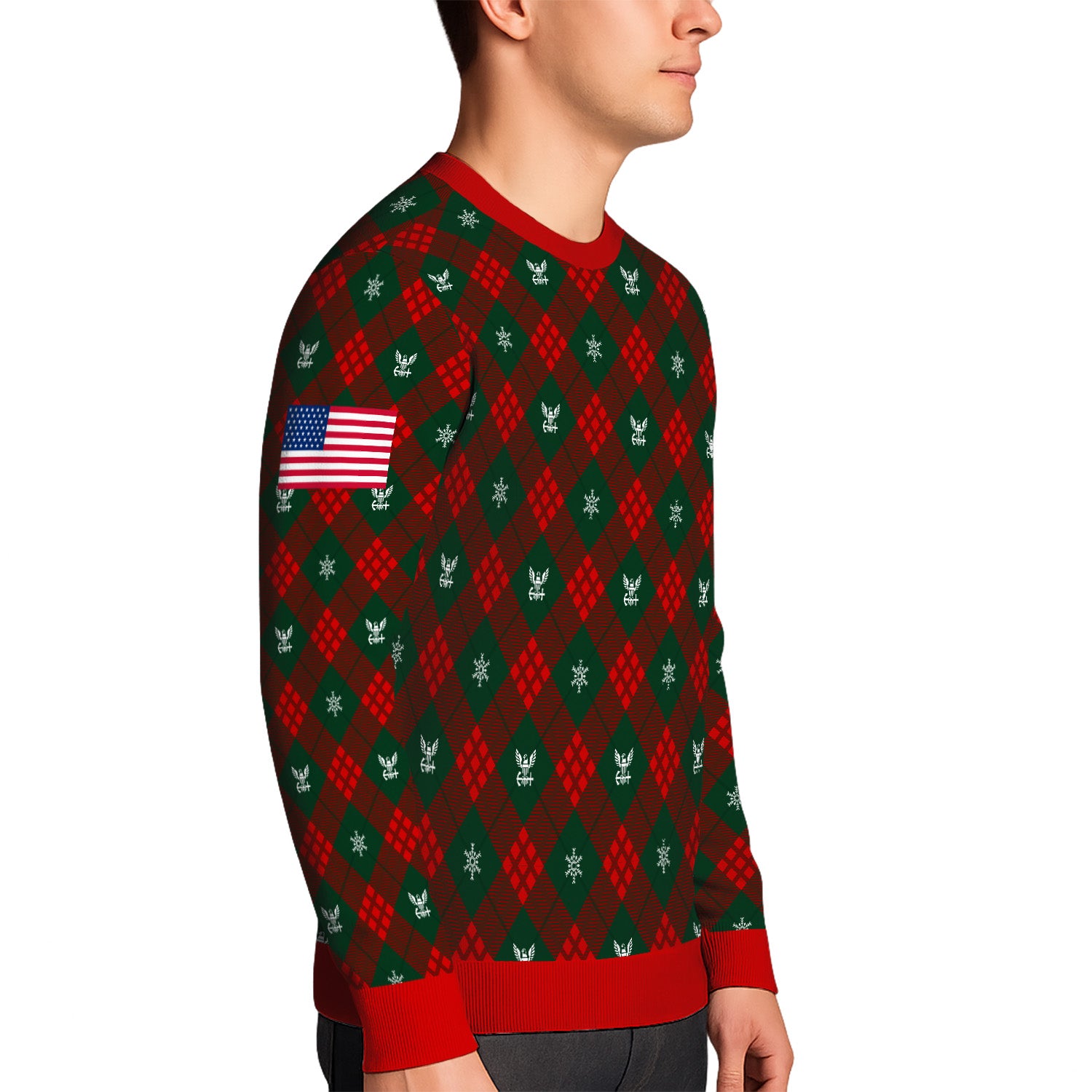 Personalized US Navy Christmas Ugly Sweater UST023
