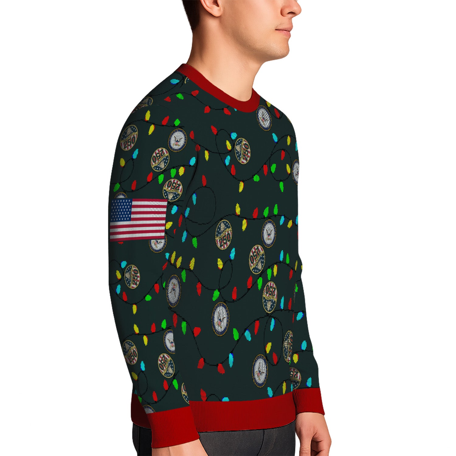 Personalized US Navy Christmas Ugly Sweater UST012
