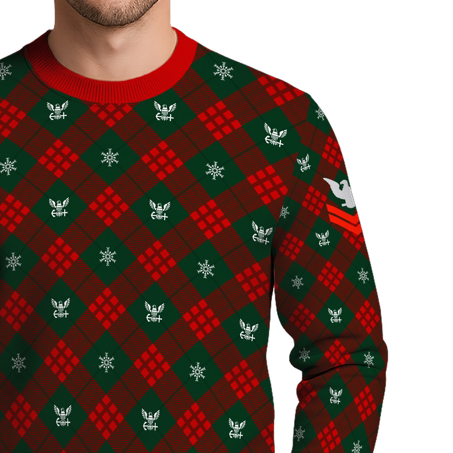 Personalized US Navy Christmas Ugly Sweater UST023