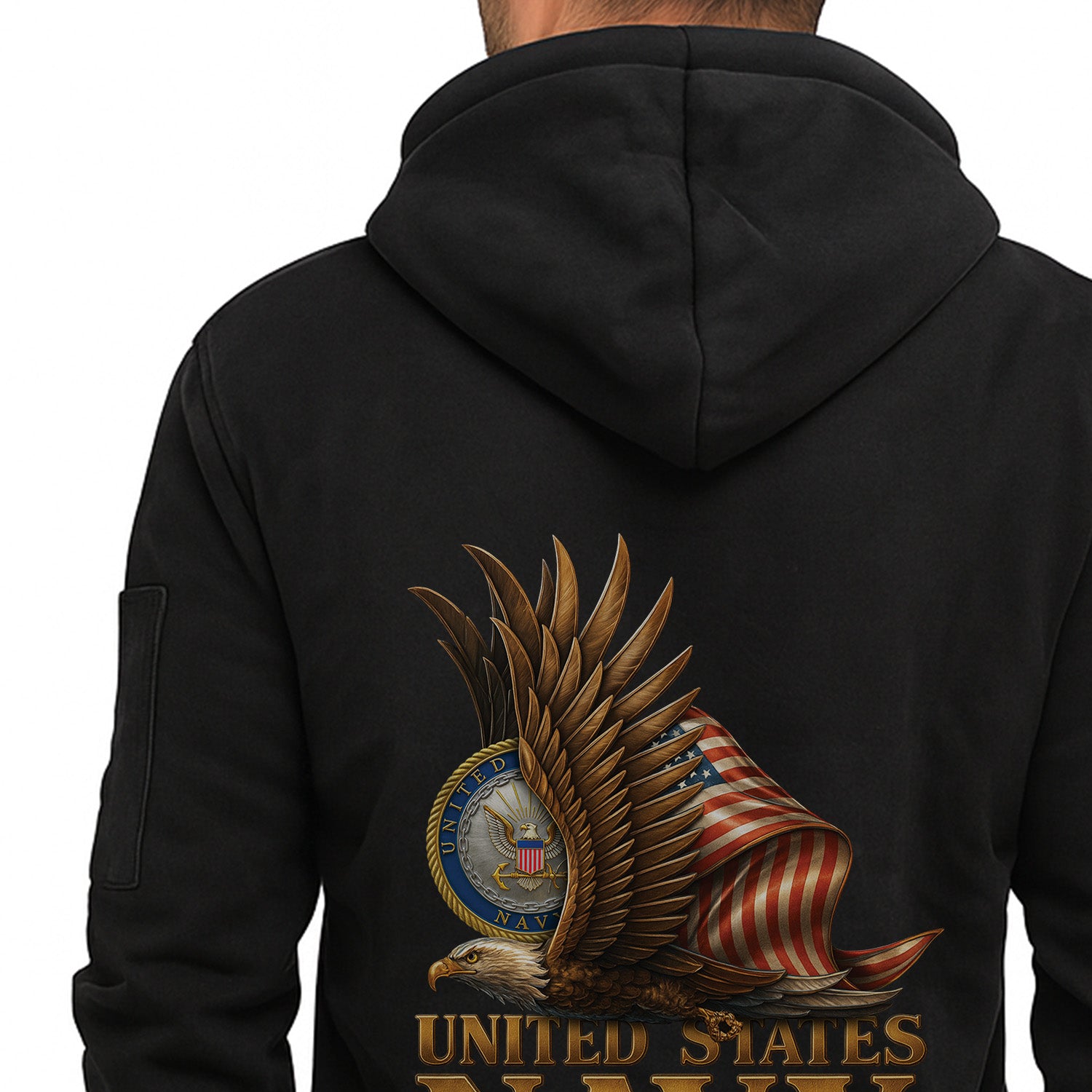 Personalized US Navy Quarter Zip Hoodie KRQZ09