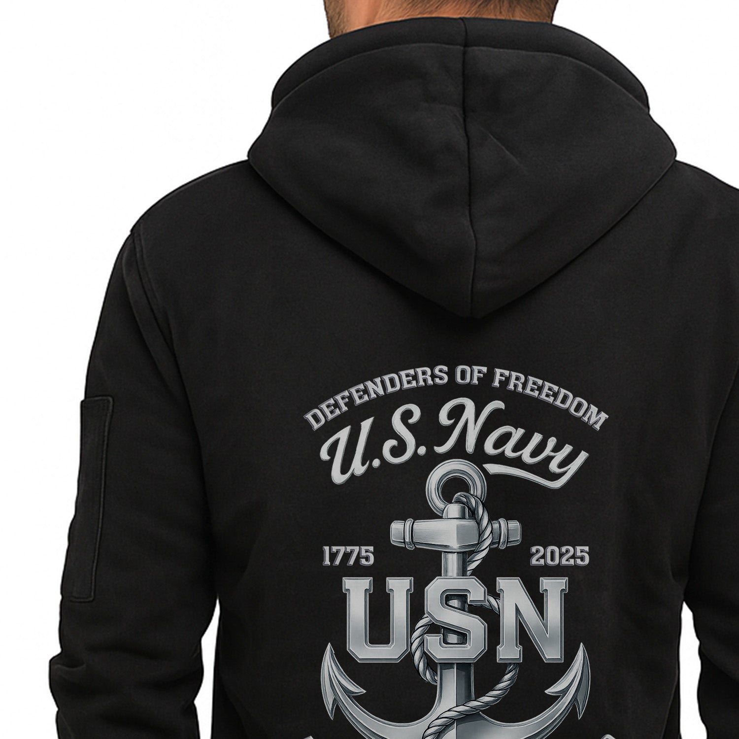 Personalized US Navy Quarter Zip Hoodie KRQZ02