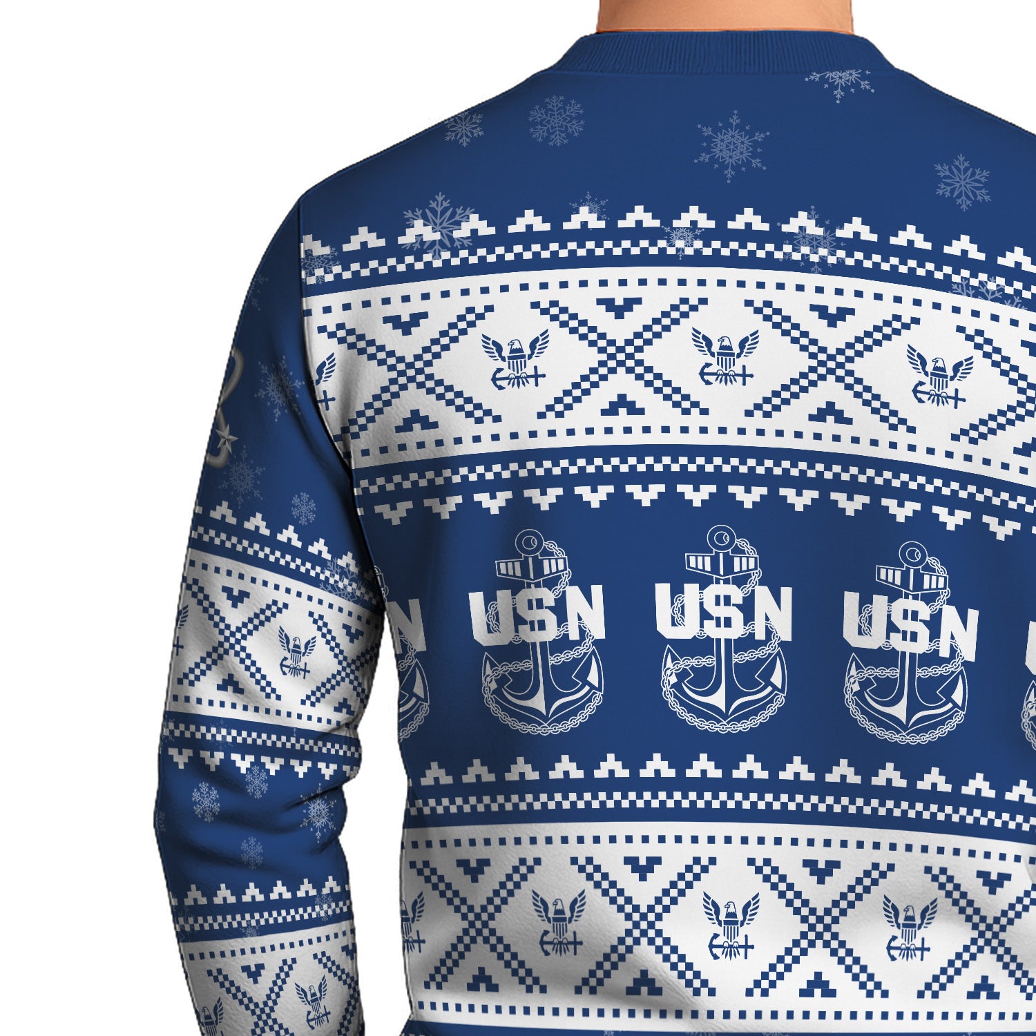Personalized US Navy Christmas Ugly Sweater UST010