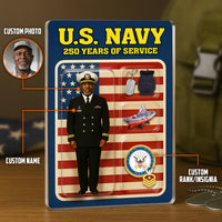 Personalized Acrylic Plaque with Chief Service Dress Uniform