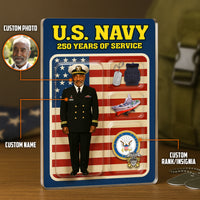Personalized Acrylic Plaque with Chief Service Dress Uniform