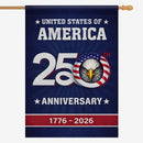 United States 250th Anniversary House Flag – 1776–2026 Patriotic Decor