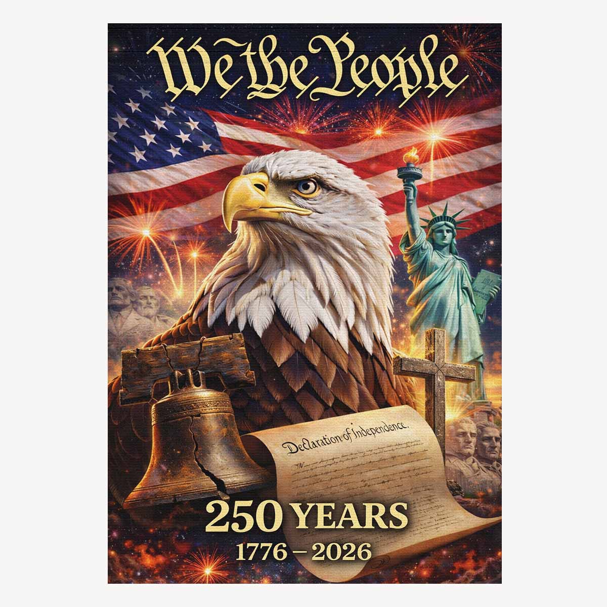 We The People 250 Years House Flag 1776–2026 USA Banner