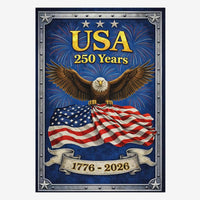 USA 250 Years House Flag ΓÇô 1776ΓÇô2026 Patriotic Anniversary Decor