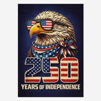 America 250 House Flag 250 Years of Independence Patriotic Eagle 1776-2026 Banner