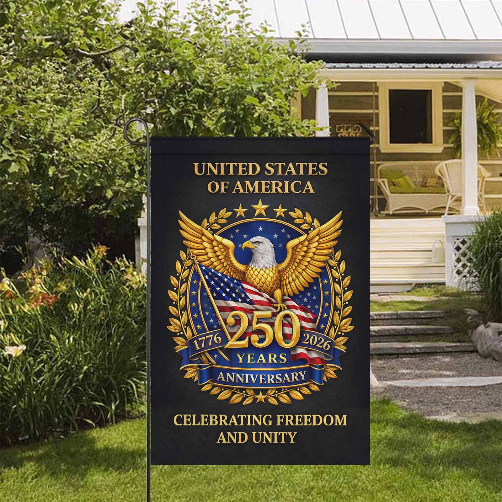 United States 250 Anniversary Garden Flag – 1776–2026 Patriotic Decor
