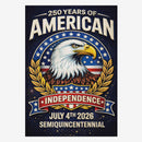 1776-2026 America 250 House Flag Patriotic Eagle Semiquincentennial USA Flag
