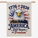 America 250 Years of Freedom House Flag Patriotic Eagle USA Large Outdoor Flag