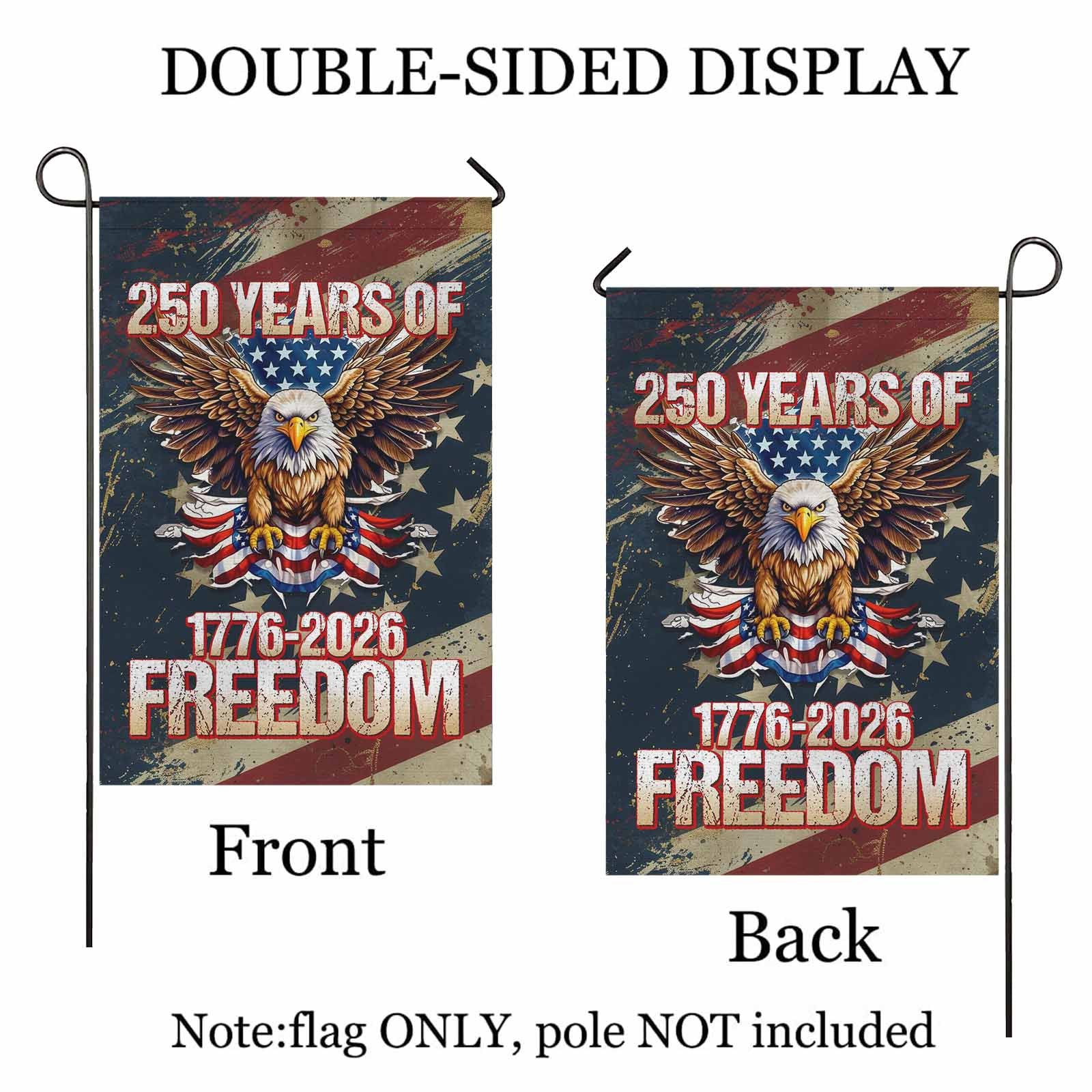 250 Years of Freedom Garden Flag