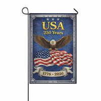 USA 250 Years Garden Flag – 1776–2026 Patriotic Eagle Decor