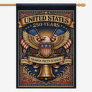 America 250 Patriotic Eagle Liberty Bell Garden Flag Decor