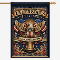 America 250 Patriotic Eagle Liberty Bell Garden Flag Decor