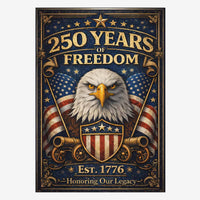 250 Years of American Freedom House Flag ΓÇô Est 1776 Anniversary Decor
