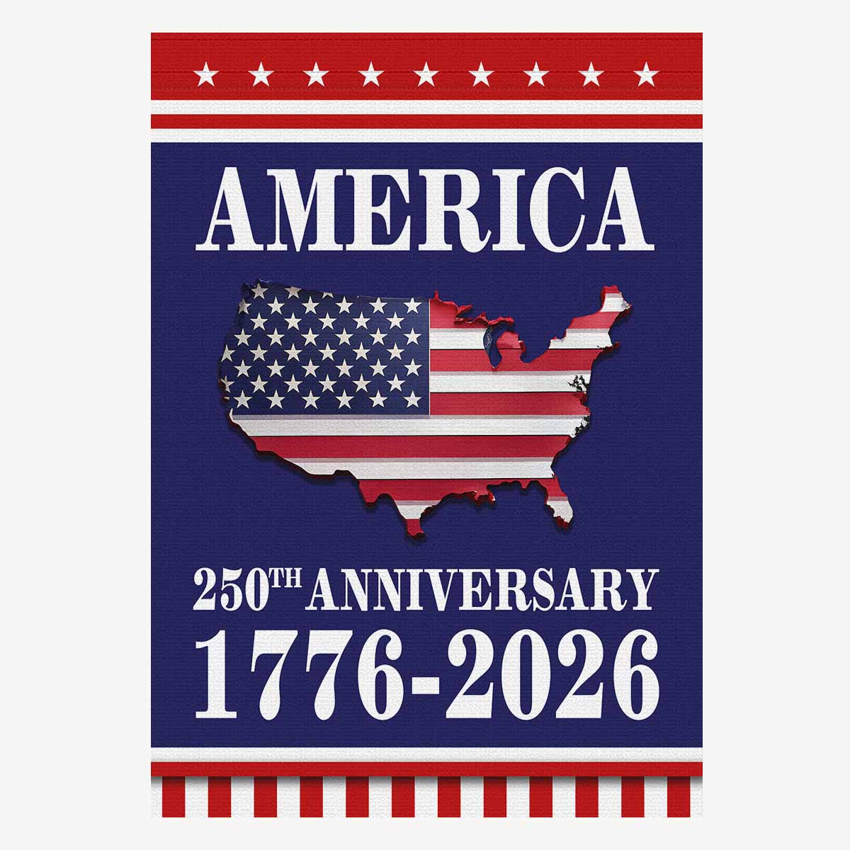 250th Anniversary America House Flag – USA Map Patriotic Flag 1776–2026