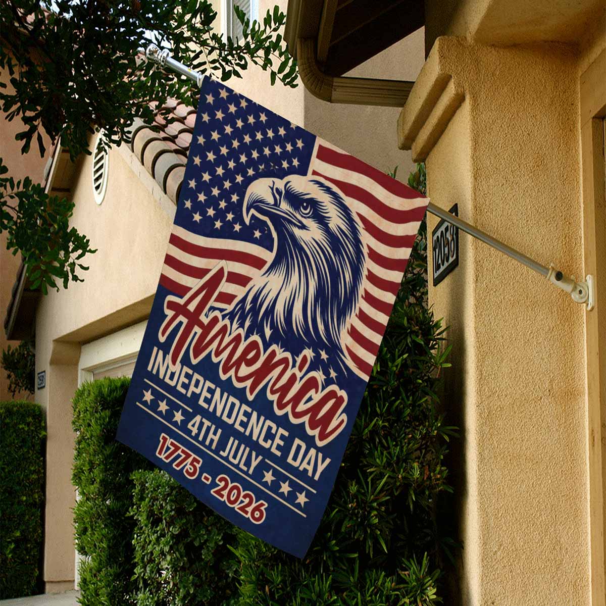 Independence Day 250th Anniversary House Flag – July 4 1776–2026