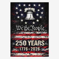 We The People 250 Years House Flag – 1776–2026 Patriotic Vintage Design