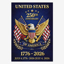 United States 250th Anniversary House Flag – 1776–2026 Decor