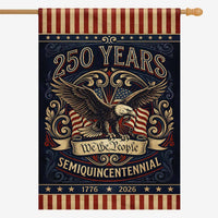 Patriotic Eagle USA 250 Years Independence House Flag