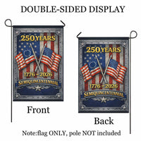 250 Years Semiquincentennial Garden Flag – 1776–2026 Patriotic Decor