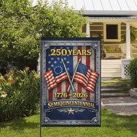 250 Years Semiquincentennial Garden Flag – 1776–2026 Patriotic Decor
